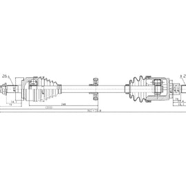 OPTIMA Front Driveshaft Complete - SKU DHO221 - SpareMe