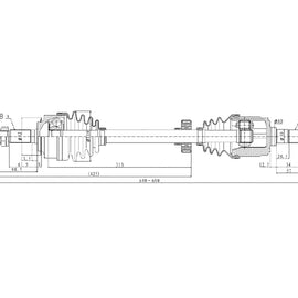 OPTIMA Front Driveshaft Complete - SKU DHO222 - SpareMe