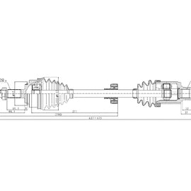OPTIMA Front Driveshaft Complete - SKU DHO223 - SpareMe