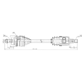 OPTIMA Front Driveshaft Complete - SKU DHO226 - SpareMe