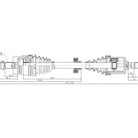 OPTIMA Front Driveshaft Complete - SKU DHO228 - SpareMe
