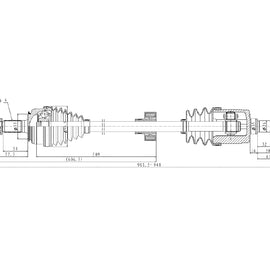 OPTIMA Front Driveshaft Complete - SKU DHO230 - SpareMe