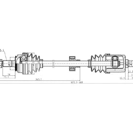 OPTIMA Front Driveshaft Complete - SKU DHO231 - SpareMe