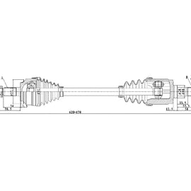 OPTIMA Front Driveshaft Complete - SKU DHO232 - SpareMe