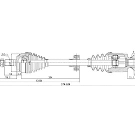 OPTIMA Front Driveshaft Complete - SKU DHO233 - SpareMe