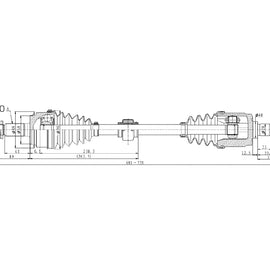 OPTIMA Front Driveshaft Complete - SKU DHO236 - SpareMe