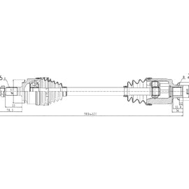 OPTIMA Front Driveshaft Complete - SKU DHO237 - SpareMe