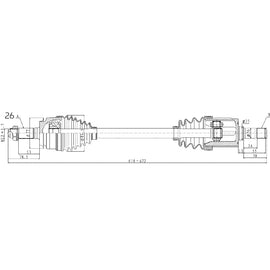OPTIMA Front Driveshaft Complete - SKU DHO238 - SpareMe