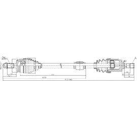 OPTIMA Front Driveshaft Complete - SKU DHO239 - SpareMe
