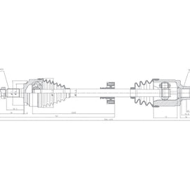 OPTIMA Front Driveshaft Complete - SKU DHO241 - SpareMe