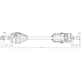 OPTIMA Front Driveshaft Complete - SKU DHO242 - SpareMe