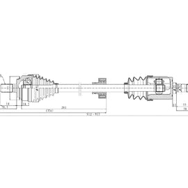 OPTIMA Front Driveshaft Complete - SKU DHO243 - SpareMe