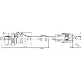 OPTIMA Front Driveshaft Complete - SKU DHO244 - SpareMe