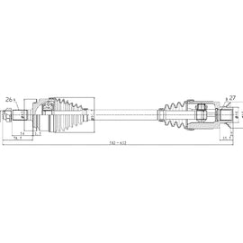 OPTIMA Front Driveshaft Complete - SKU DHO245 - SpareMe