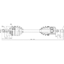OPTIMA Front Driveshaft Complete - SKU DHO246 - SpareMe