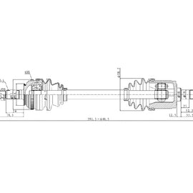 OPTIMA Front Driveshaft Complete - SKU DHO251 - SpareMe