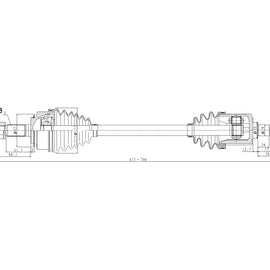OPTIMA Front Driveshaft Complete - SKU DHO252 - SpareMe