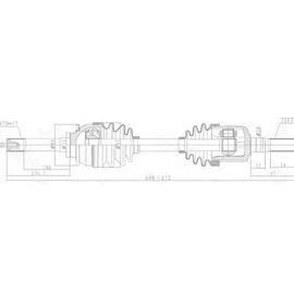 OPTIMA Front Driveshaft Complete - SKU DHV200 - SpareMe