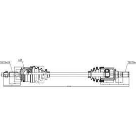 OPTIMA Front Driveshaft Complete - SKU DHY203A - SpareMe