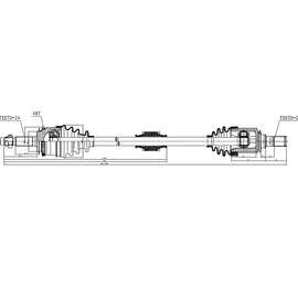 OPTIMA Front Driveshaft Complete - SKU DHY204A - SpareMe