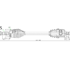 OPTIMA Front Driveshaft Complete - SKU DHY205A - SpareMe