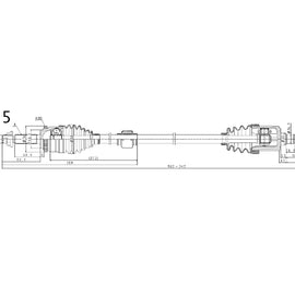 OPTIMA Front Driveshaft Complete - SKU DHY206A - SpareMe