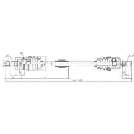 OPTIMA Front Driveshaft Complete - SKU DHY211 - SpareMe
