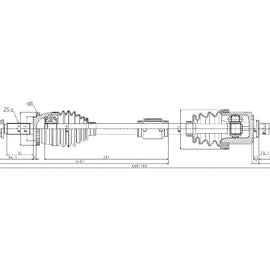 OPTIMA Front Driveshaft Complete - SKU DHY212 - SpareMe