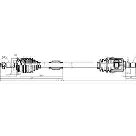 OPTIMA Front Driveshaft Complete - SKU DHY213 - SpareMe