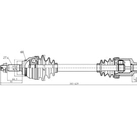 OPTIMA Front Driveshaft Complete - SKU DHY214 - SpareMe
