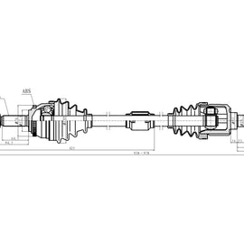 OPTIMA Front Driveshaft Complete - SKU DHY219A - SpareMe