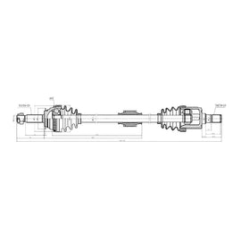 OPTIMA Front Driveshaft Complete - SKU DHY221 - SpareMe