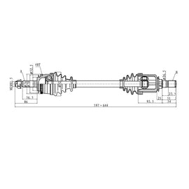 OPTIMA Front Driveshaft Complete - SKU DHY222 - SpareMe