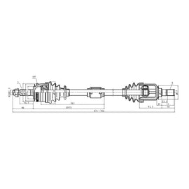 OPTIMA Front Driveshaft Complete - SKU DHY223 - SpareMe