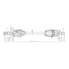 OPTIMA Front Driveshaft Complete - SKU DHY224 - SpareMe