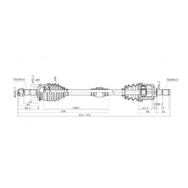 OPTIMA Front Driveshaft Complete - SKU DHY225 - SpareMe