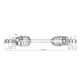 OPTIMA Front Driveshaft Complete - SKU DHY226 - SpareMe