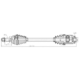 OPTIMA Front Driveshaft Complete - SKU DJE101 - SpareMe
