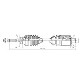 OPTIMA Front Driveshaft Complete - SKU DJE103 - SpareMe