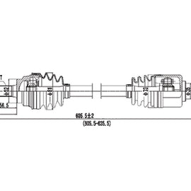 OPTIMA Front Driveshaft Complete - SKU DKI100 - SpareMe