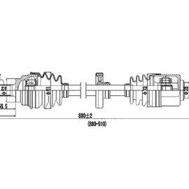 OPTIMA Front Driveshaft Complete - SKU DKI101 - SpareMe
