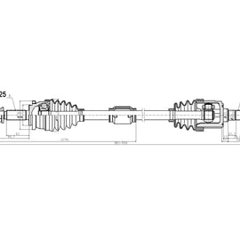 OPTIMA Front Driveshaft Complete - SKU DKI105 - SpareMe