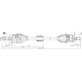 OPTIMA Front Driveshaft Complete - SKU DKI107 - SpareMe