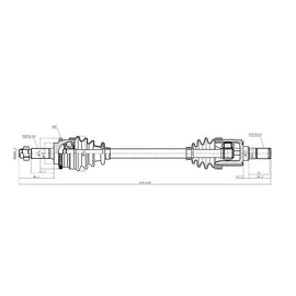 OPTIMA Front Driveshaft Complete - SKU DKI108A - SpareMe