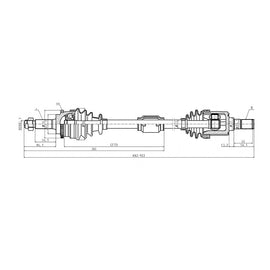 OPTIMA Front Driveshaft Complete - SKU DKI109A - SpareMe