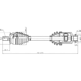 OPTIMA Front Driveshaft Complete - SKU DMA103 - SpareMe