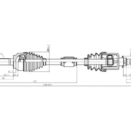 OPTIMA Front Driveshaft Complete - SKU DMA104 - SpareMe