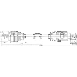 OPTIMA Front Driveshaft Complete - SKU DMA108 - SpareMe