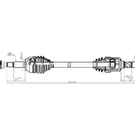 OPTIMA Front Driveshaft Complete - SKU DMA210 - SpareMe