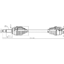 OPTIMA Front Driveshaft Complete - SKU DMA213 - SpareMe